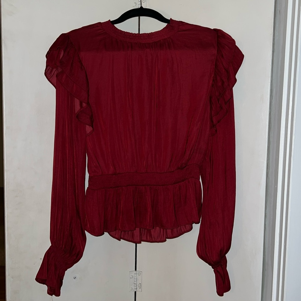 Maroon Long Sleeve Top